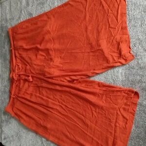 Torrid rust tie front crepe wide leg culotte pants